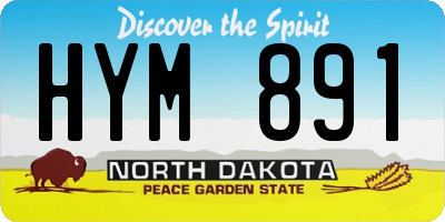 ND license plate HYM891