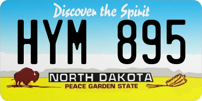 ND license plate HYM895