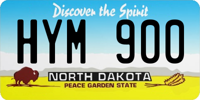 ND license plate HYM900