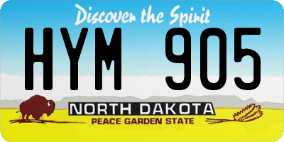 ND license plate HYM905