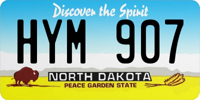 ND license plate HYM907
