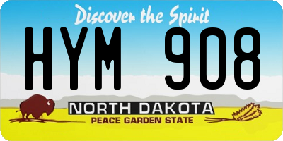 ND license plate HYM908