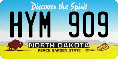 ND license plate HYM909