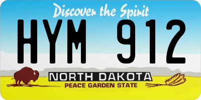 ND license plate HYM912