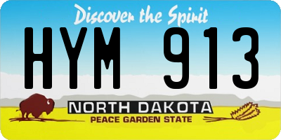 ND license plate HYM913