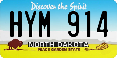 ND license plate HYM914