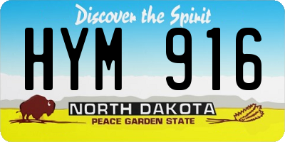 ND license plate HYM916