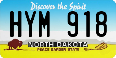 ND license plate HYM918