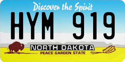 ND license plate HYM919