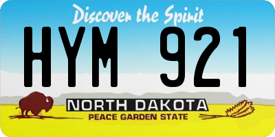 ND license plate HYM921