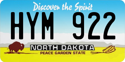 ND license plate HYM922