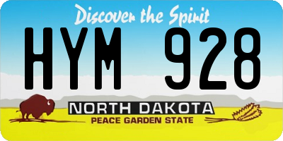 ND license plate HYM928