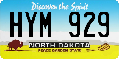 ND license plate HYM929
