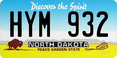ND license plate HYM932