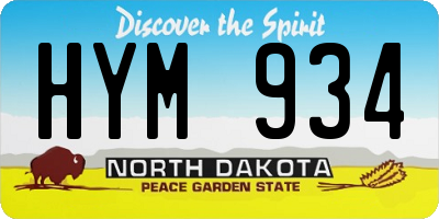 ND license plate HYM934