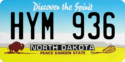 ND license plate HYM936