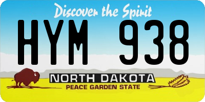 ND license plate HYM938