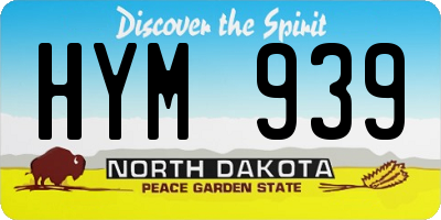 ND license plate HYM939