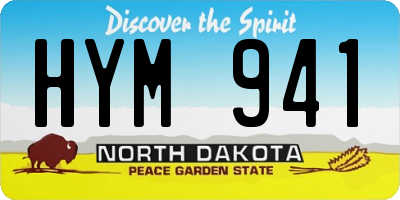 ND license plate HYM941