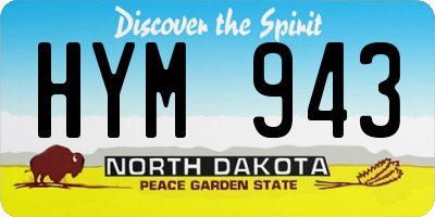 ND license plate HYM943