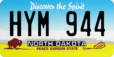 ND license plate HYM944