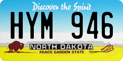 ND license plate HYM946