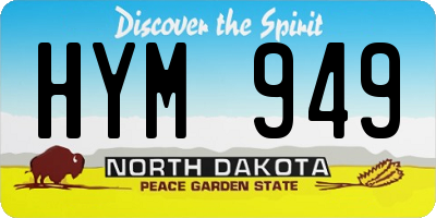 ND license plate HYM949