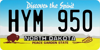 ND license plate HYM950
