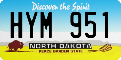 ND license plate HYM951