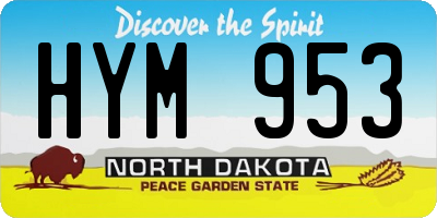 ND license plate HYM953
