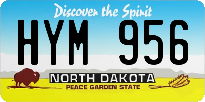 ND license plate HYM956