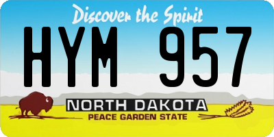 ND license plate HYM957