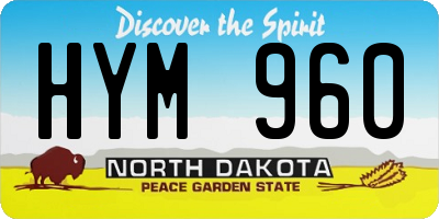 ND license plate HYM960