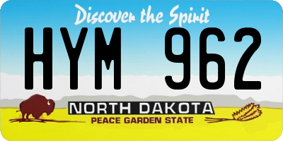 ND license plate HYM962