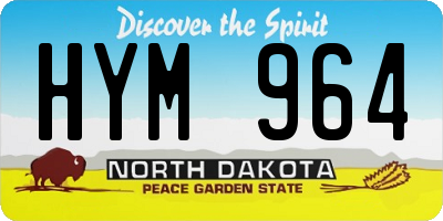 ND license plate HYM964