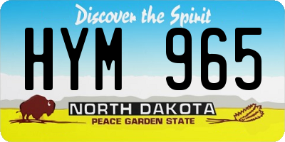 ND license plate HYM965