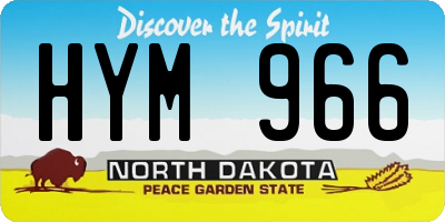ND license plate HYM966