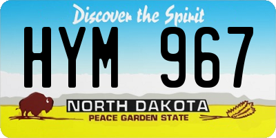 ND license plate HYM967