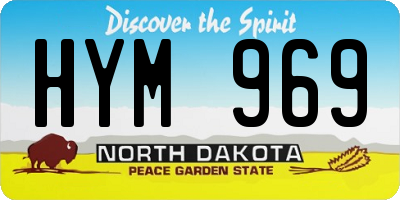 ND license plate HYM969