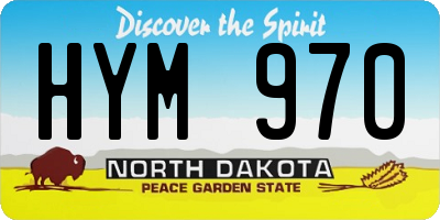 ND license plate HYM970