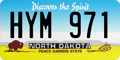 ND license plate HYM971