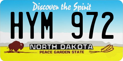 ND license plate HYM972