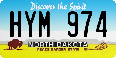 ND license plate HYM974