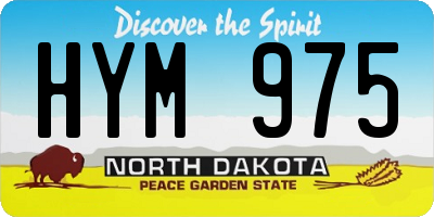 ND license plate HYM975