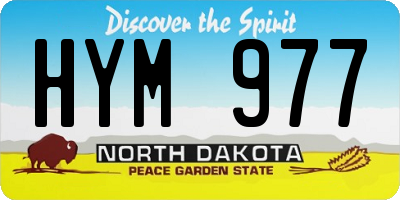ND license plate HYM977