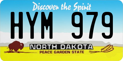 ND license plate HYM979