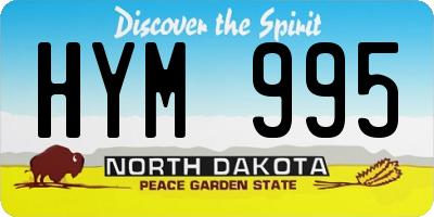 ND license plate HYM995