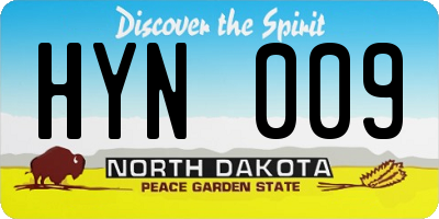 ND license plate HYN009