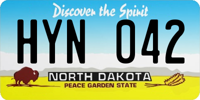 ND license plate HYN042
