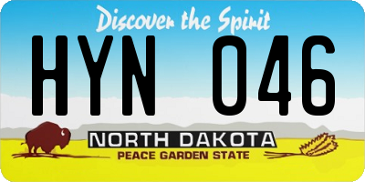 ND license plate HYN046